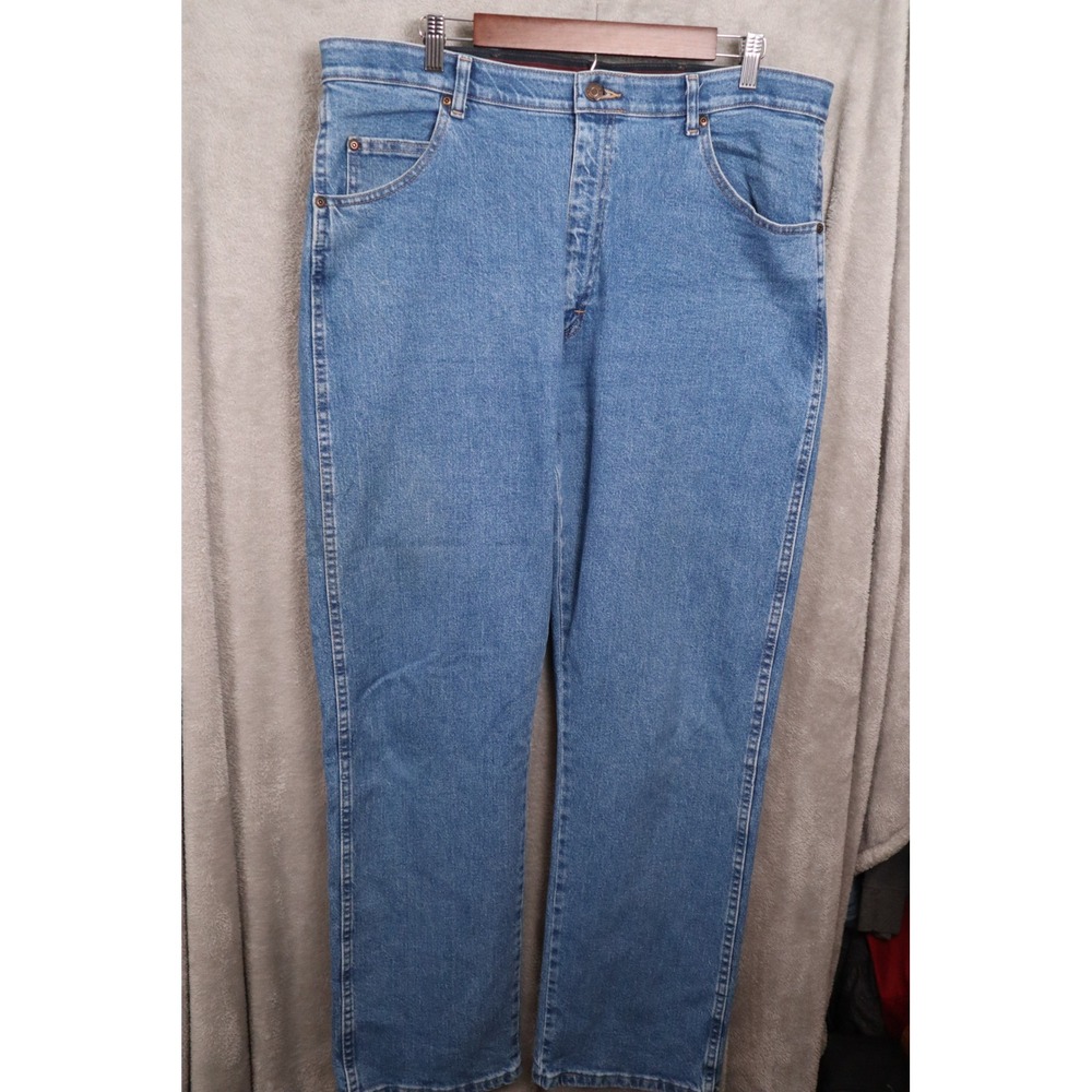 Wrangler Mens Regular Fit Straight Leg Blue Jeans 38x32 10855WAQL